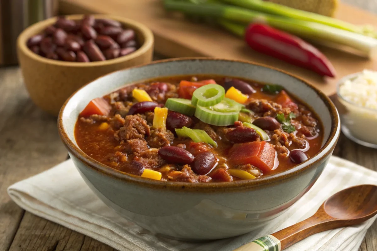 Brooks seasoning chili recipe bowl.