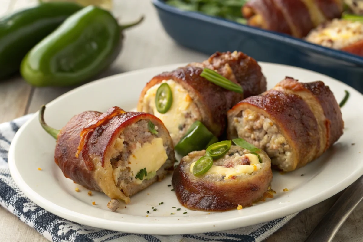 A close-up view showing what is a Buzzard Billy's armadillo egg, highlighting its savory filling.