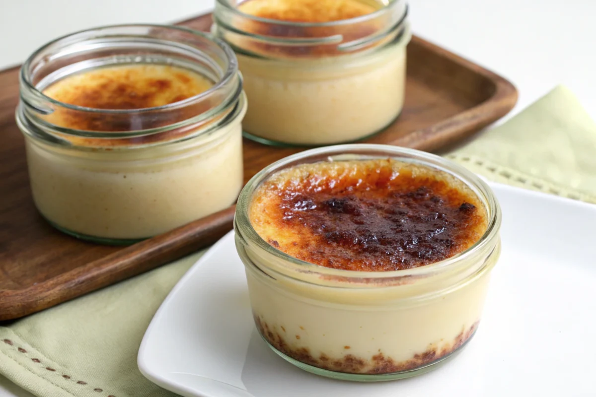 Can you use mason jars as ramekins, showing a creme brulee in a mason jar.