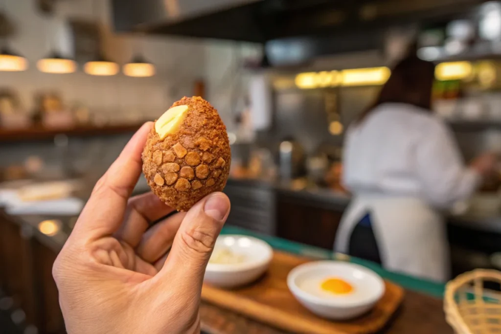 Holding a single Buzzard Billy's Armadillo Egg.