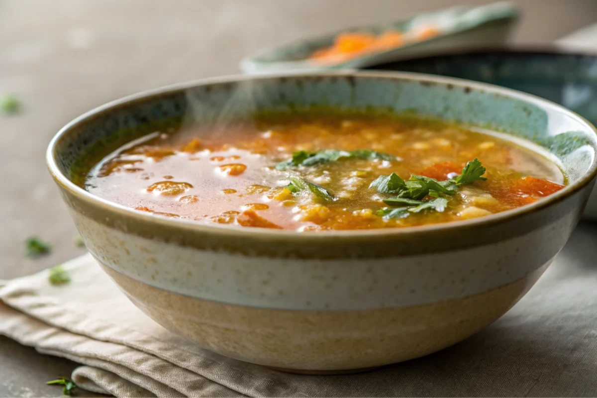 Bowl of soup after 6 days in the fridge.