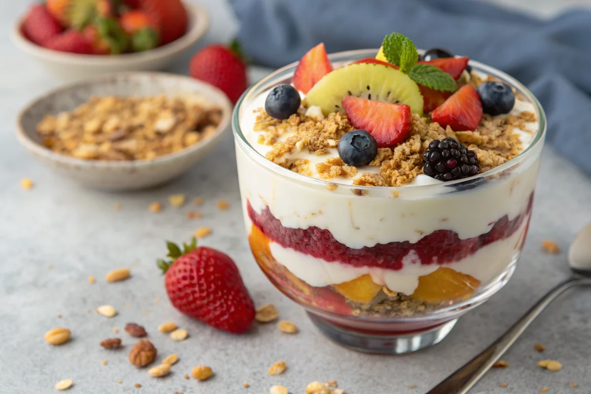 Learn how to make cottage cheese taste good sweet with fruit and granola in this parfait.