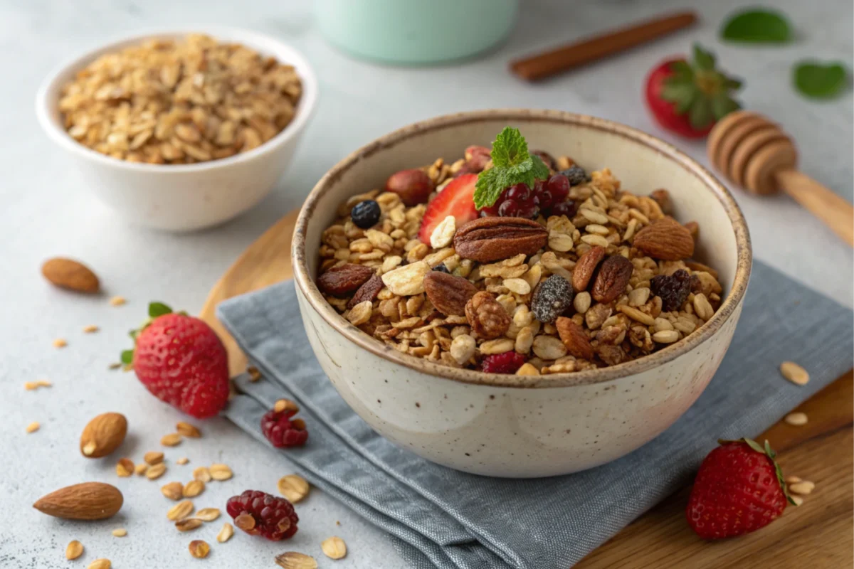 Naturally healthy vanilla granola