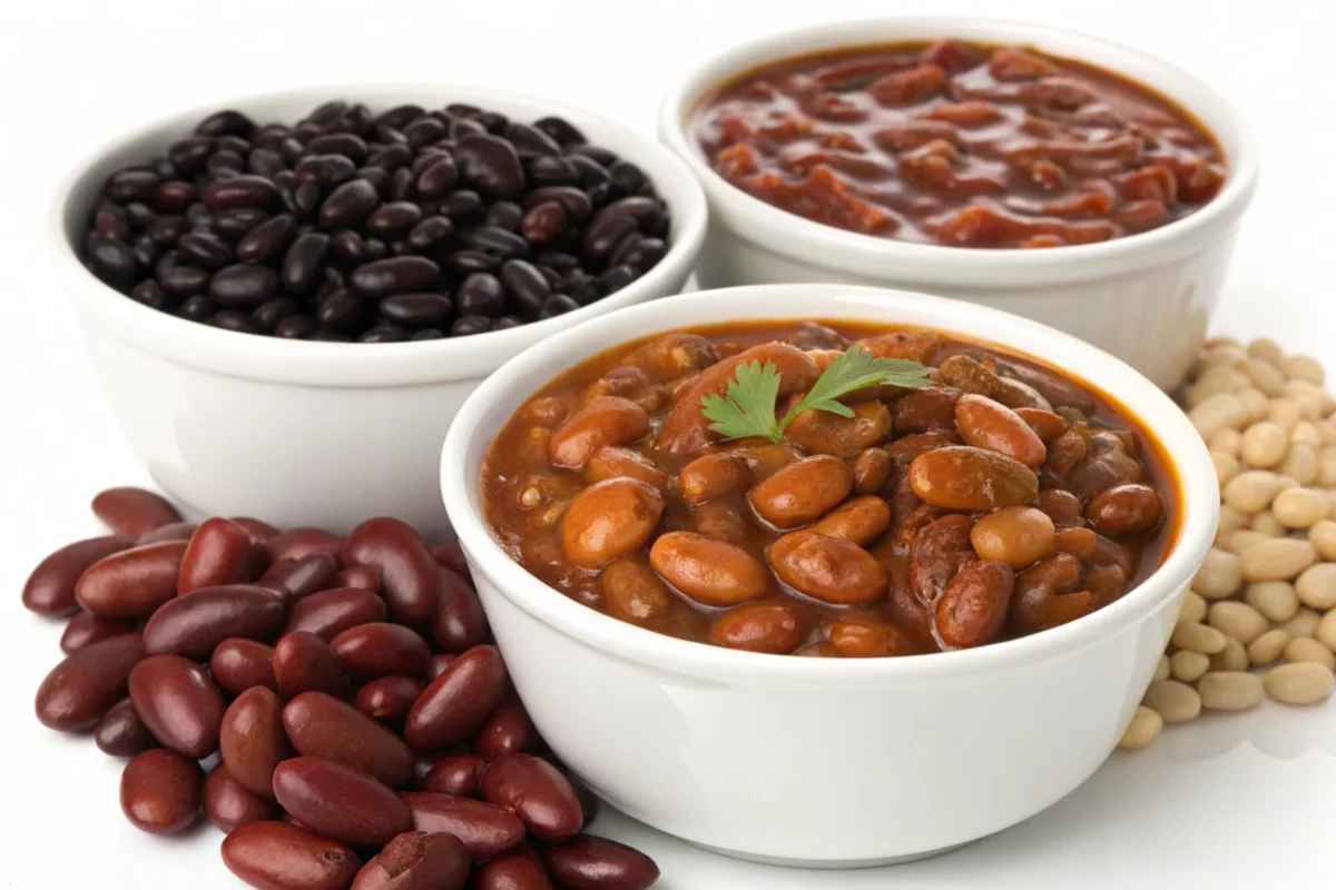 What kind of beans are in Brooks chili hot beans?