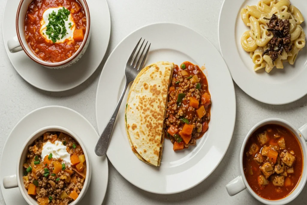 Diverse Campbell's soup recipes, showing multiple uses.