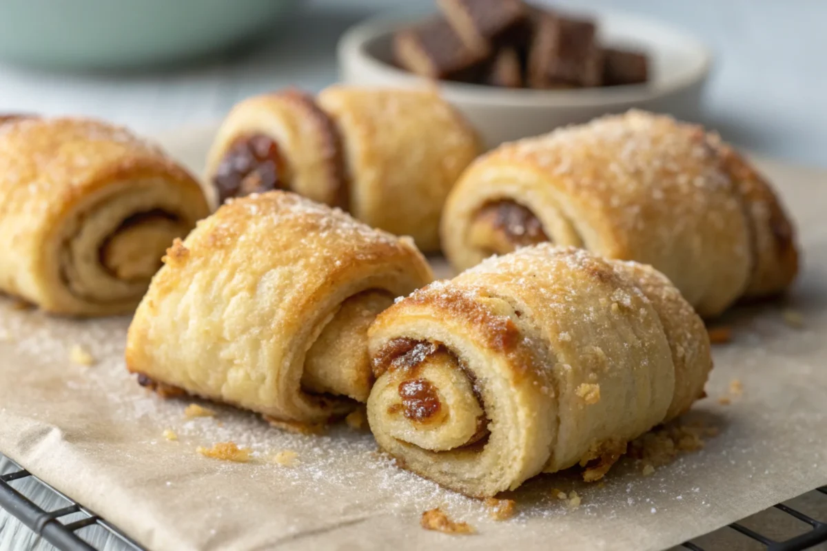 Delicious homemade rugelach pastries.