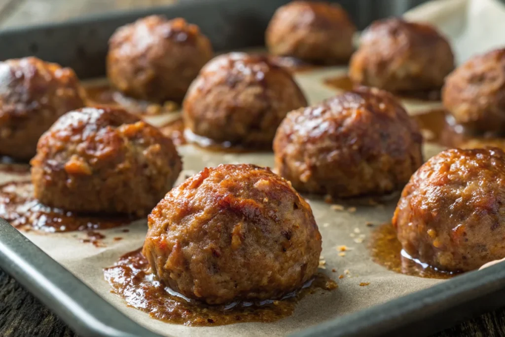 Meatballs baked at 400 degrees, another option when you want to bake meatballs at 350 or 400