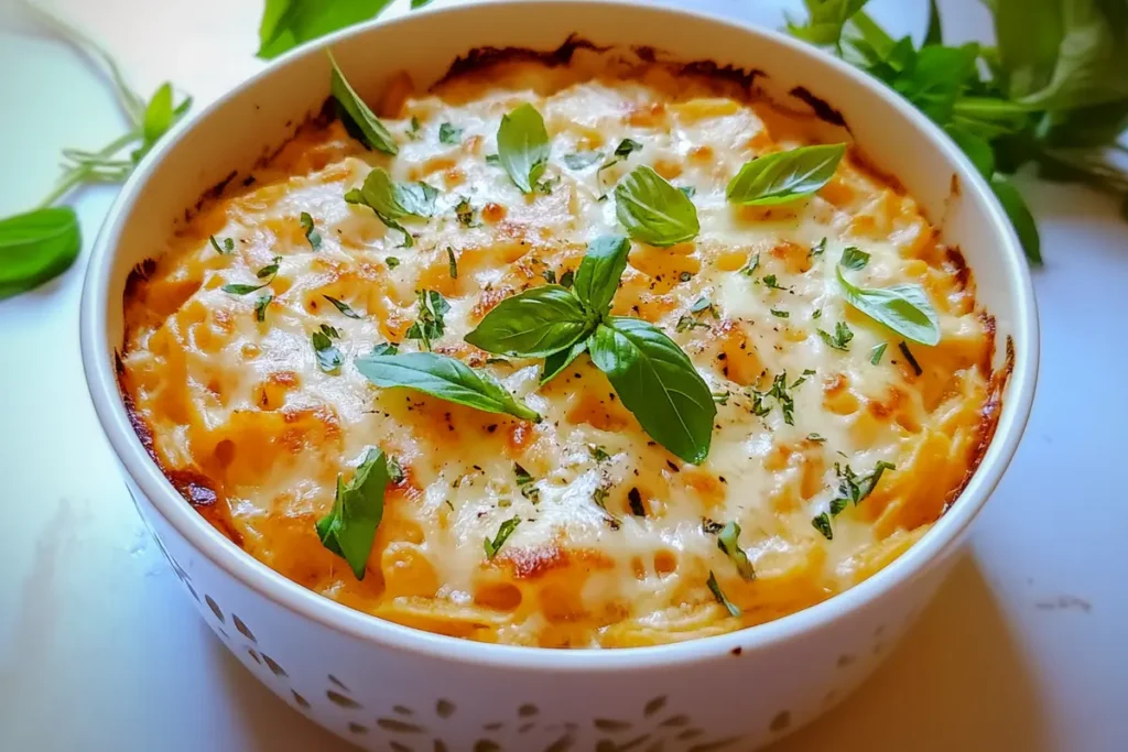 Cheesy pastina recipe: melted mozzarella, cheddar, and Parmesan for extra flavor.