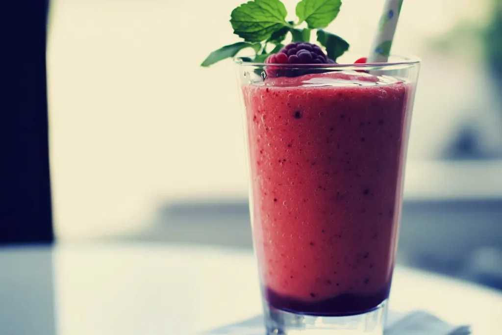 Lemon balm berry smoothie for weight loss - a nutritious and delicious blend.